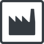 Line, normal, solid, square, factory, industry icon
