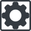 Line, normal, square, setting, config, gear, wheel, settings, cog, gear-wide, gear-solid icon
