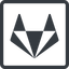 Line, normal, solid, square, brand, social, network, brands, repo, gitlab, gitlab-alt, gitlab-alt-solid, wolf icon