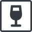 Line, normal, square, glass, party, wine, champagne, glass-wine, drink, water, glass-wine-solid icon