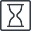 Line, normal, solid, square, glass, wait, load, loading, waiting, clock, hour, hourglass, sandglass, sand, timer icon