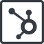 Line, normal, square, social, network, crm, marketing, hubspot icon