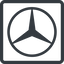 Line, normal, square, logo, brand, car, vehicle, cars, dutchland, benz, mercedes-benz, mercedes icon