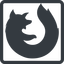 Line, normal, square, logo, brand, javascript, html, browser, internet, mozilla, firefox, mozilla-firefox icon