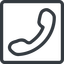 Line, up, normal, square, phone, call, dial, number, telephone icon