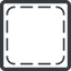 Line, normal, square, select, selection, dashed, selection-thin icon