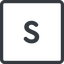 Line, normal, square, small, size, s icon