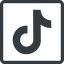 Line, normal, square, brand, social, network, tiktok, tik, tok, tik-tok, tiktok-solid icon