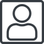 Line, normal, square, user, man, woman, person icon