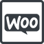 Line, normal, square, shopping, store, speech, wordpress, ecommerce, balloon, shipping, product, plugin, woocommerce, woo icon