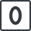 Line, normal, square, number, font, digit, zero, nul icon