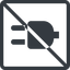 Line, down, normal, square, prohibited, electricity, plug, charge, charger, electric, plug-solid, electrics, electrical icon