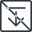 Line, down, normal, square, upload, uploaded, uploading, prohibited icon
