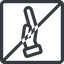 Line, left, normal, square, prohibited, healthcare, help, care, gift, hand, giving, giving-hand, love, give icon