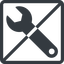 Line, left, normal, square, prohibited, spanner, wrench, tool, mechanics, mechanical, repair, spanner-solid icon