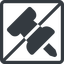 Line, left, normal, square, prohibited, thumbtack, pin, unpin, thumbtack-alt-solid, thumbtack-alt icon