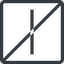 Line, right, normal, square, minus, remove, sub, substract, prohibited, collapse, -, less icon
