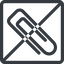 Line, right, normal, square, prohibited, paper, clip, attachment, paper-clip, paper-clip-alt icon