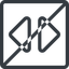 Line, right, normal, square, prohibited, order, sort icon