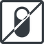 Line, right, normal, solid, square, setting, prohibited, apple, on, off, ios, switch, button, radio, switch-solid icon