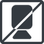 Line, right, normal, square, youtube, video, prohibited, camera, film, movie, videocamera, videocamera-solid icon
