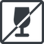 Line, normal, square, glass, horizontal, mirror, prohibited, party, wine, empty, champagne, glass-wine, drink, water, glass-wine-empty-solid icon