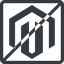 Line, normal, square, logo, brand, horizontal, mirror, prohibited, website, blog, cms, ecommerce, internet, magento icon