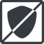 Line, normal, square, horizontal, mirror, prohibited, safe, shield, protection, royalty, blazon, shield-solid icon