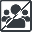 Line, normal, solid, square, horizontal, mirror, users, group, people, prohibited, team-solid, team, community icon