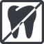 Line, up, normal, solid, square, horizontal, mirror, cog, prohibited, medical, health, care, medic, clinical, tooth, molar, dental, dentist, stomatology, teeth, tooth-solid icon