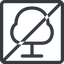 Line, normal, square, horizontal, mirror, prohibited, tree, forest icon