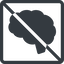 Line, normal, square, prohibited, side, human, idea, brain, intelligence, brain-side-solid, brain-side, synapse, neuron, memory icon
