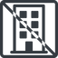 Line, normal, square, prohibited, building, business, architecture icon