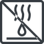 Line, normal, square, prohibited, hot, caution, liquid, hot-liquid, caution-hot-liquid icon