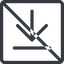 Line, up, normal, square, download, downloaded, downloading, prohibited icon