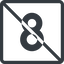 Line, normal, square, prohibited, number, font, digit, 8, eight icon