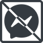Line, up, normal, square, brand, message, facebook, social, prohibited, messenger, chat, comment, dialogue, bubble, facebook-messenger icon