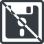 Line, up, normal, square, prohibited, floppy, disk, backup icon