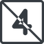 Line, normal, square, four, prohibited, number, font, digit, 4 icon