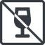 Line, normal, square, glass, prohibited, party, wine, champagne, glass-wine, drink, water, glass-wine-solid icon
