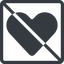 Line, normal, square, prohibited, heart, valentine, healthcare, health, heart-solid, <3 icon