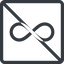 Line, normal, square, symbol, prohibited, math, mathematics, mathematical, infinity, always, infinite, maths, loop icon