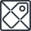 Line, up, normal, square, prohibited, label, tag, value, cost, price icon