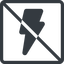 Line, normal, solid, square, prohibited, lightning, bolt, electricity, thunder, lightning-solid icon