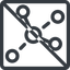 Line, normal, square, network, chart, prohibited, association, affiliate, associate icon