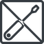 Line, up, normal, square, prohibited, tool, mechanics, mechanical, repair, screwdriver, screw icon