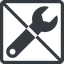Line, up, normal, square, prohibited, spanner, wrench, tool, mechanics, mechanical, repair, spanner-solid icon