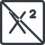 Line, normal, square, prohibited, text, editor, superscript icon