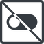 Line, up, normal, solid, square, setting, prohibited, apple, on, off, ios, switch, button, radio, switch-solid icon