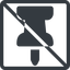 Line, up, normal, square, prohibited, thumbtack, pin, unpin, thumbtack-solid icon